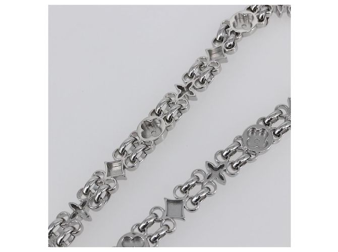 LOUIS VUITTON Cintura a Spalla in Catena Metallica 23,6"" Argento LV Auth 150795 - vista 8