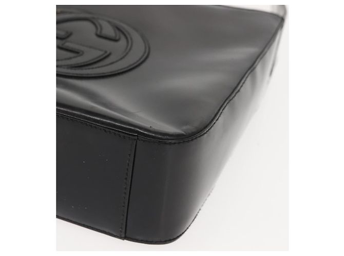GUCCI Soho Shoulder Bag Enamel Black Auth ep11593 - view 11