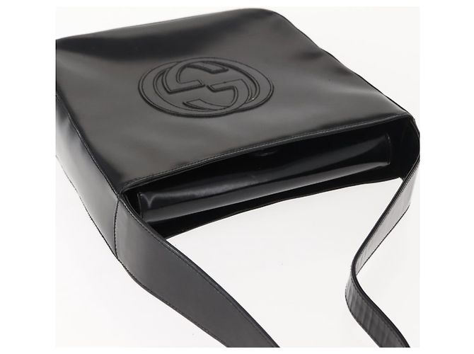 GUCCI Soho Shoulder Bag Enamel Black Auth ep11593 - view 6