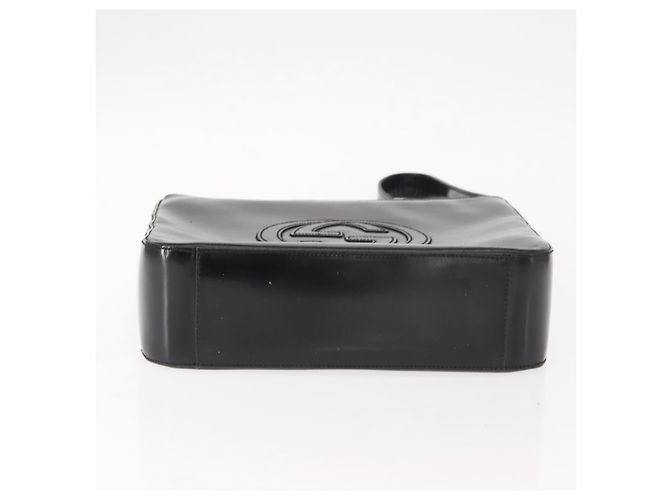 GUCCI Soho Shoulder Bag Enamel Black Auth ep11593 - view 9