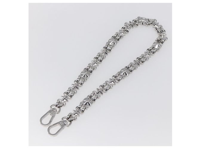 LOUIS VUITTON Cinghia a Spalla in Catena Metal 23,6"" Argento LV Auth 150647 - vista 2