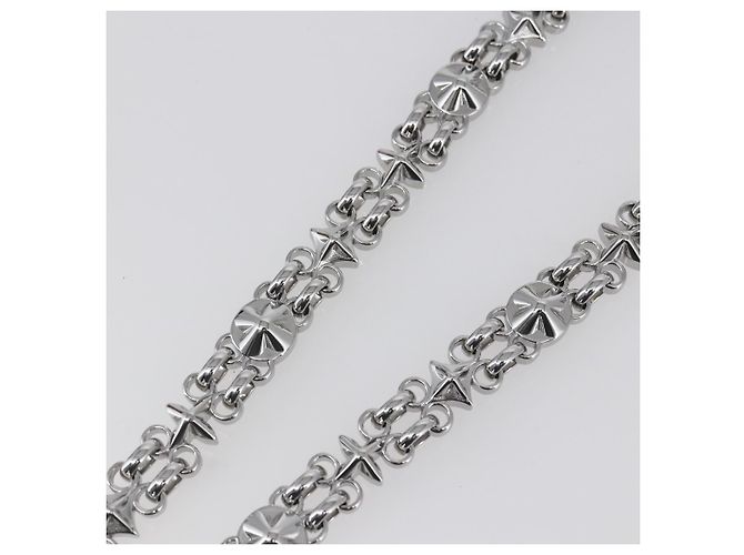 LOUIS VUITTON Cinghia a Spalla in Catena Metal 23,6"" Argento LV Auth 150647 - vista 4
