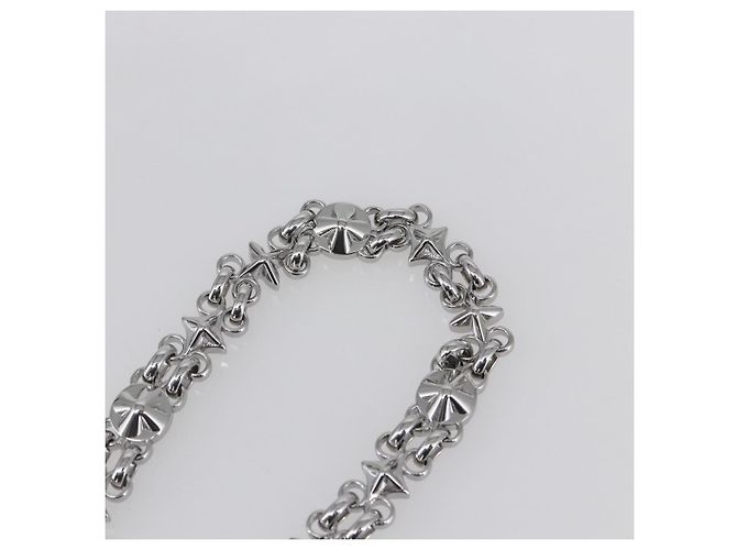 LOUIS VUITTON Cinghia a Spalla in Catena Metal 23,6"" Argento LV Auth 150647 - vista 5