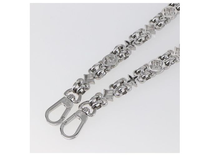 LOUIS VUITTON Cinghia a Spalla in Catena Metal 23,6"" Argento LV Auth 150647 - vista 7