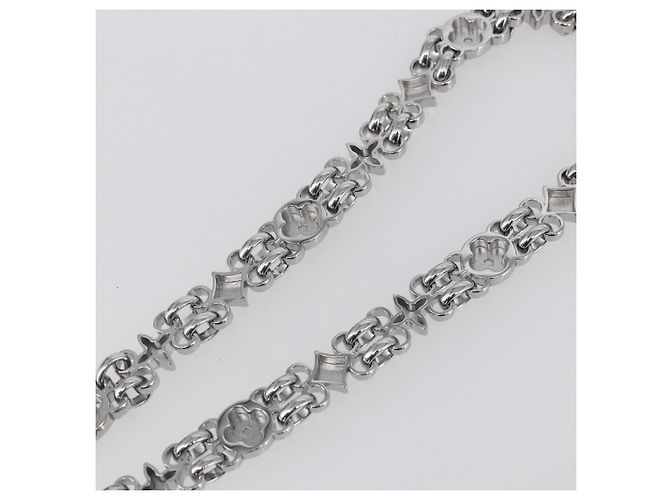 LOUIS VUITTON Cinghia a Spalla in Catena Metal 23,6"" Argento LV Auth 150647 - vista 8