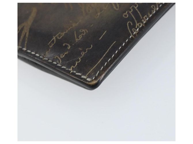 Portafoglio Berluti in pelle marrone Auth bs30657 - vista 11