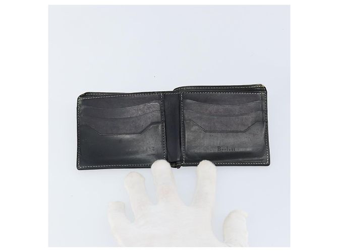 Portafoglio Berluti in pelle marrone Auth bs30657 - vista 12