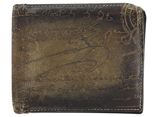 Portafoglio Berluti in pelle marrone Auth bs30657 - vista 2