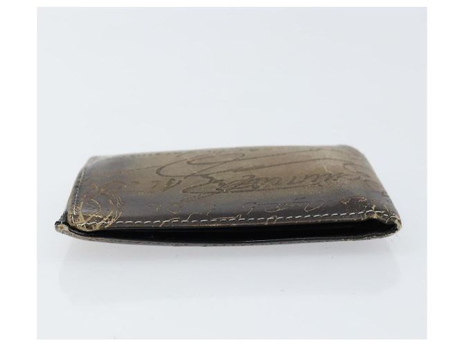 Portafoglio Berluti in pelle marrone Auth bs30657 - vista 6