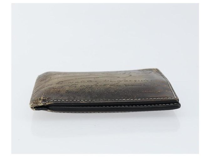 Portafoglio Berluti in pelle marrone Auth bs30657 - vista 7