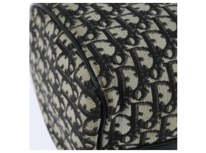 Borsa Boston in tela Trotter Christian Dior PVC Nero Oro Auth 148883 - vista 12
