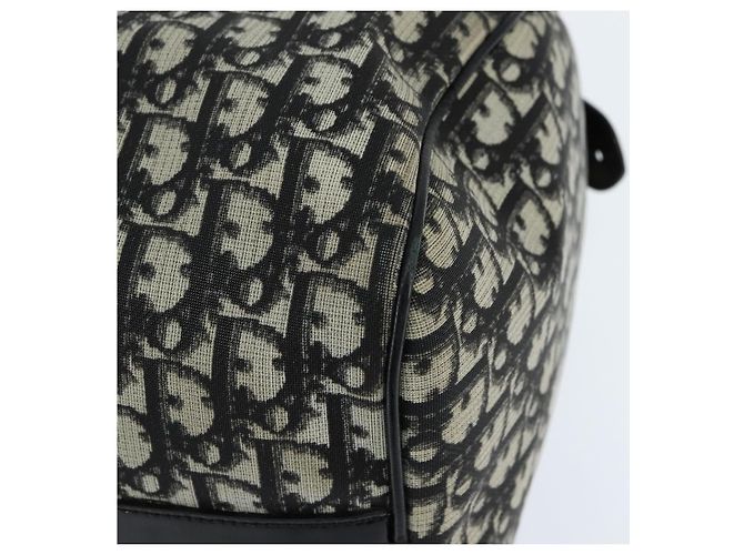 Borsa Boston in tela Trotter Christian Dior PVC Nero Oro Auth 148883 - vista 13