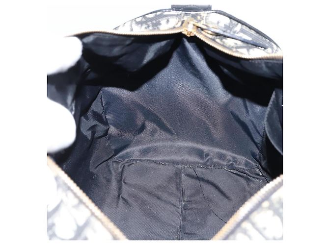 Borsa Boston in tela Trotter Christian Dior PVC Nero Oro Auth 148883 - vista 16