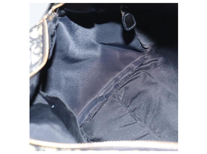 Borsa Boston in tela Trotter Christian Dior PVC Nero Oro Auth 148883 - vista 17