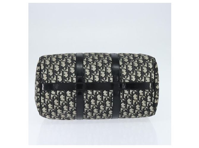 Borsa Boston in tela Trotter Christian Dior PVC Nero Oro Auth 148883 - vista 9