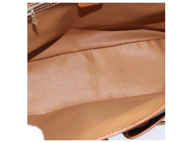 Céline Bolsa de Ombro em Lona Macadam CELINE em Couro PVC Marrom Dourado Auth ep11523 - vista 17