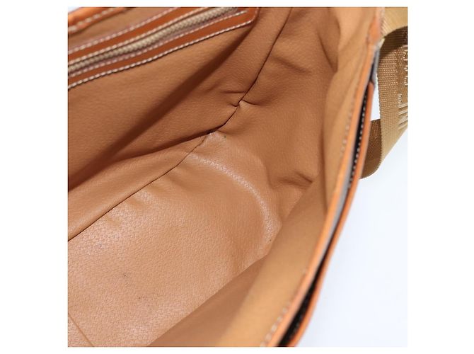 Céline Bolsa de Ombro em Lona Macadam CELINE em Couro PVC Marrom Dourado Auth ep11523 - vista 18