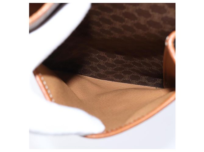 Céline Bolsa de Ombro em Lona Macadam CELINE em Couro PVC Marrom Dourado Auth ep11523 - vista 21
