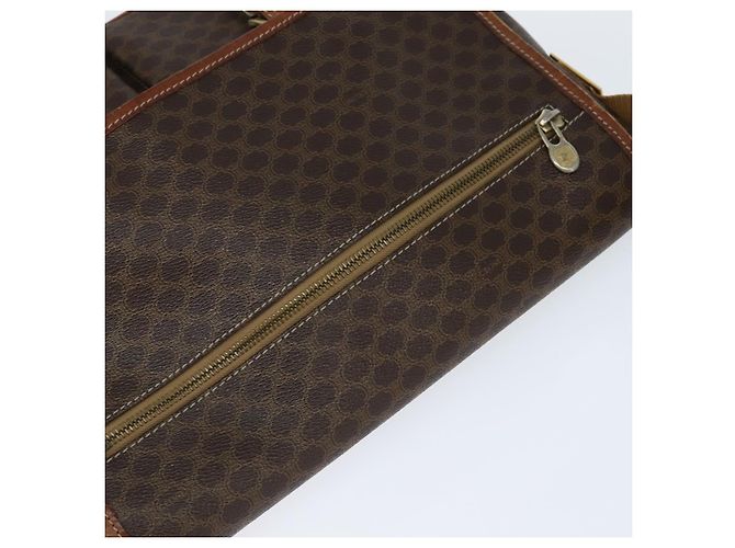 Céline Bolsa de Ombro em Lona Macadam CELINE em Couro PVC Marrom Dourado Auth ep11523 - vista 6