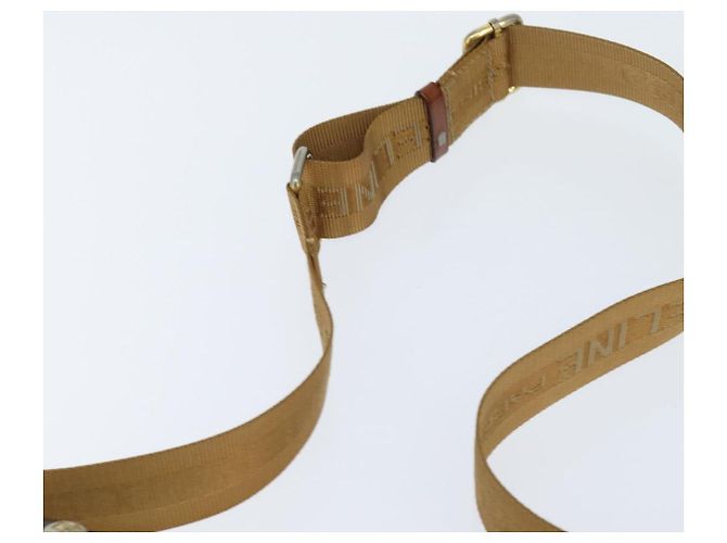 Céline Bolsa de Ombro em Lona Macadam CELINE em Couro PVC Marrom Dourado Auth ep11523 - vista 8
