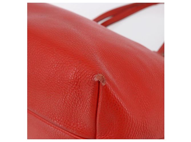 Borsa tote in pelle rossa e oro Auth 121300 di Salvatore Ferragamo - vista 10