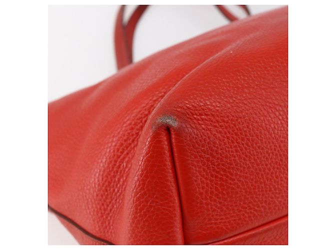 Borsa tote in pelle rossa e oro Auth 121300 di Salvatore Ferragamo - vista 13