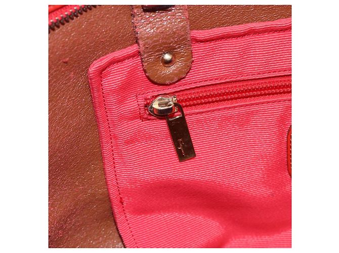 Borsa tote in pelle rossa e oro Auth 121300 di Salvatore Ferragamo - vista 17