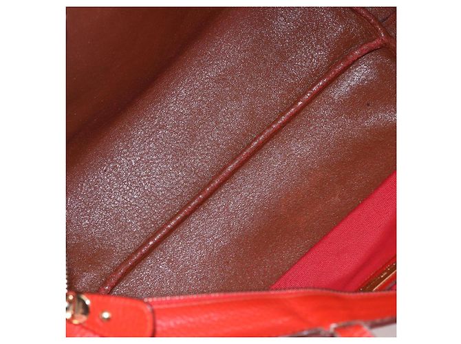 Borsa tote in pelle rossa e oro Auth 121300 di Salvatore Ferragamo - vista 18