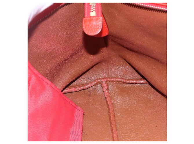 Borsa tote in pelle rossa e oro Auth 121300 di Salvatore Ferragamo - vista 20