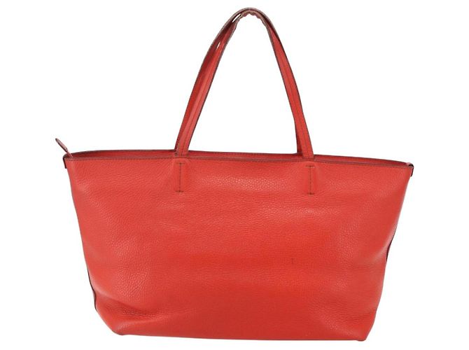 Borsa tote in pelle rossa e oro Auth 121300 di Salvatore Ferragamo - vista 3