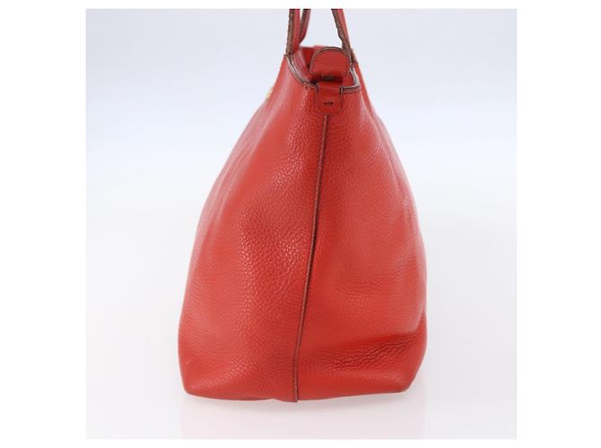Borsa tote in pelle rossa e oro Auth 121300 di Salvatore Ferragamo - vista 5