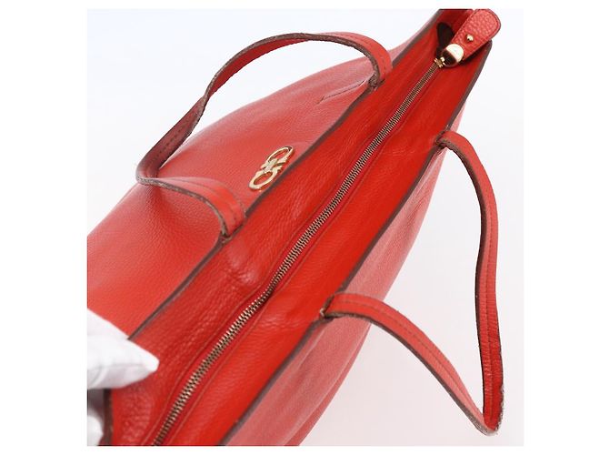 Borsa tote in pelle rossa e oro Auth 121300 di Salvatore Ferragamo - vista 6