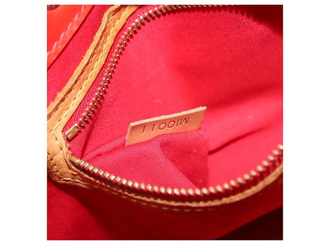 LOUIS VUITTON Monogram Vernis Reade PM Borsa a Mano Rossa M91088 LV Auth hk3180 Rosso - vista 12