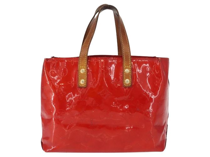 LOUIS VUITTON Monogram Vernis Reade PM Borsa a Mano Rossa M91088 LV Auth hk3180 Rosso - vista 13
