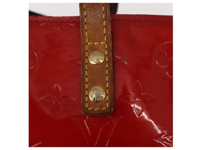 LOUIS VUITTON Monogram Vernis Reade PM Borsa a Mano Rossa M91088 LV Auth hk3180 Rosso - vista 18