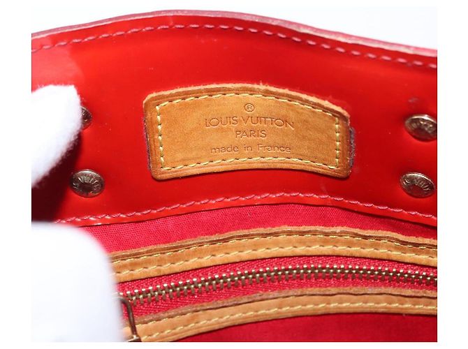LOUIS VUITTON Monogram Vernis Reade PM Borsa a Mano Rossa M91088 LV Auth hk3180 Rosso - vista 19