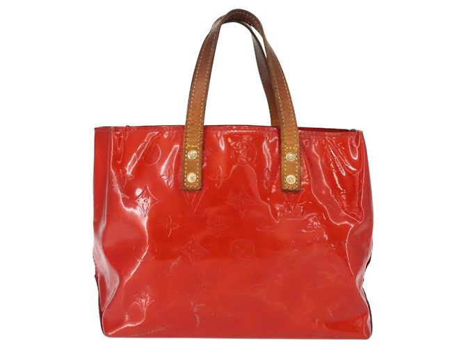 LOUIS VUITTON Monogram Vernis Reade PM Borsa a Mano Rossa M91088 LV Auth hk3180 Rosso - vista 2