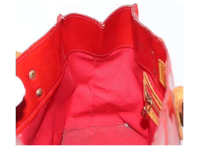 LOUIS VUITTON Monogram Vernis Reade PM Borsa a Mano Rossa M91088 LV Auth hk3180 Rosso - vista 21