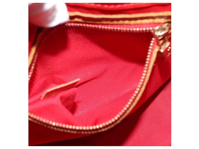 LOUIS VUITTON Monogram Vernis Reade PM Borsa a Mano Rossa M91088 LV Auth hk3180 Rosso - vista 23