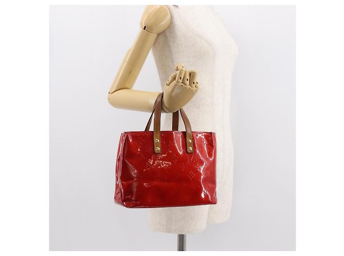 LOUIS VUITTON Monogram Vernis Reade PM Borsa a Mano Rossa M91088 LV Auth hk3180 Rosso - vista 24