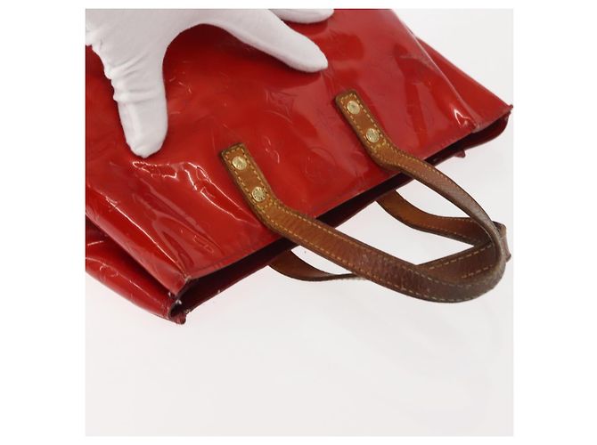 LOUIS VUITTON Monogram Vernis Reade PM Borsa a Mano Rossa M91088 LV Auth hk3180 Rosso - vista 7