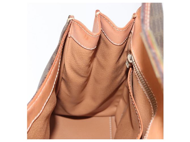 Céline Borsa a mano in tela Macadam CELINE in pelle PVC marrone oro Auth ep11633 D'oro - vista 23