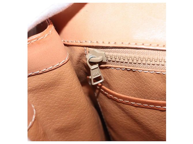 Céline Borsa a mano in tela Macadam CELINE in pelle PVC marrone oro Auth ep11633 D'oro - vista 24