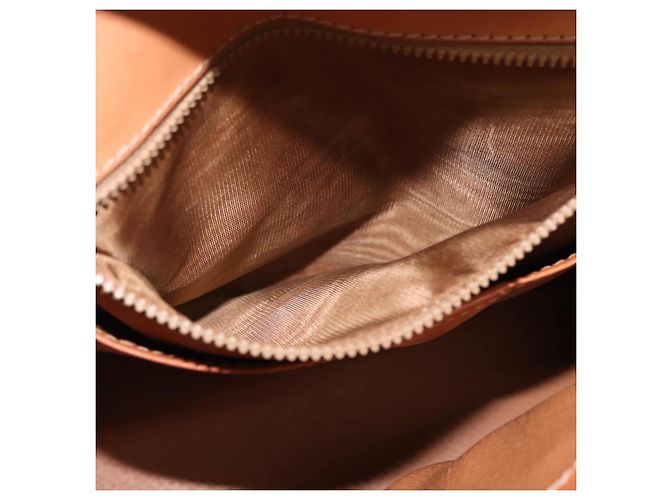 Céline Borsa a mano in tela Macadam CELINE in pelle PVC marrone oro Auth ep11633 D'oro - vista 25