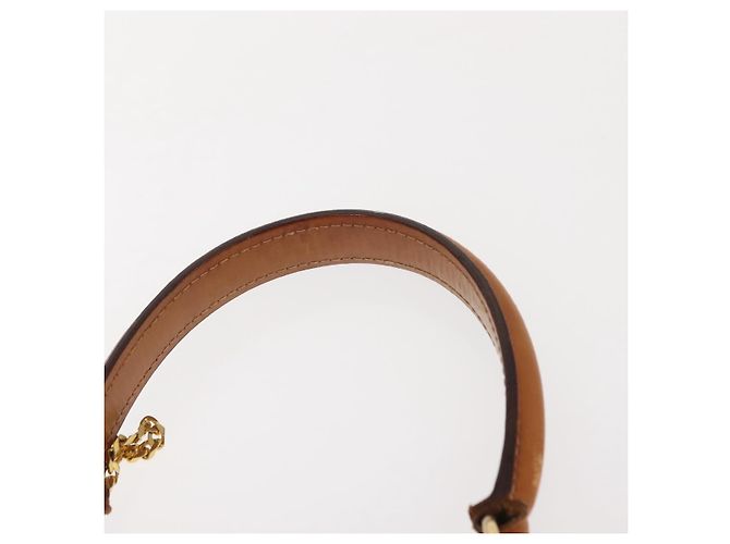 Céline Borsa a mano in tela Macadam CELINE in pelle PVC marrone oro Auth ep11633 D'oro - vista 8