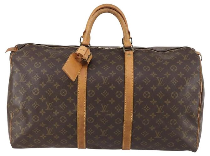 LOUIS VUITTON Borsa Boston Monogram Keepall 55 M41424 LV Auth 145318 Monogramma - vista 13