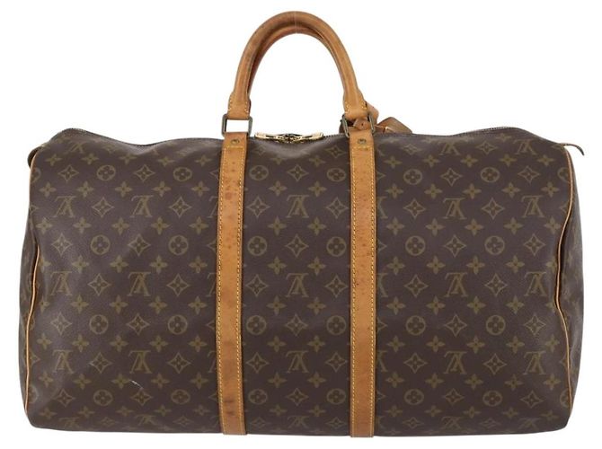 LOUIS VUITTON Borsa Boston Monogram Keepall 55 M41424 LV Auth 145318 Monogramma - vista 2