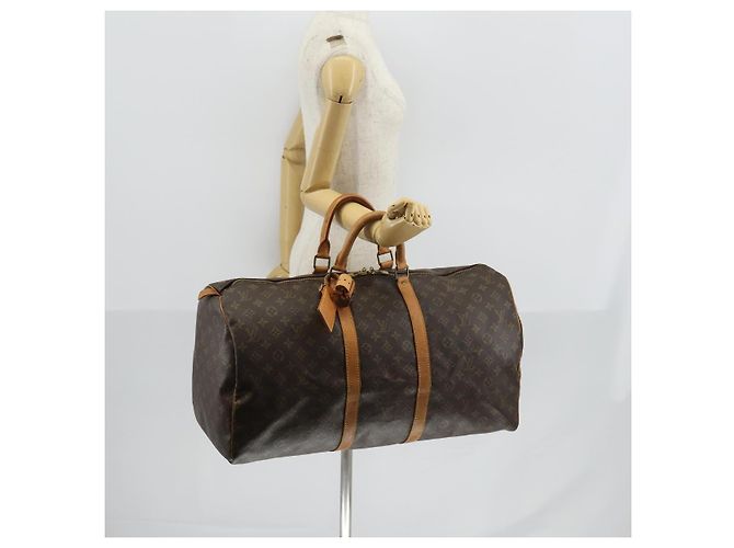 LOUIS VUITTON Borsa Boston Monogram Keepall 55 M41424 LV Auth 145318 Monogramma - vista 24