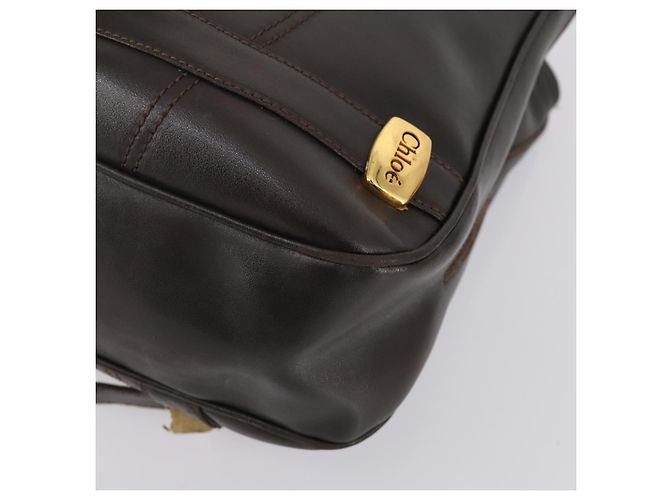 Chloé Borsa Chloe HUNTING WORLD in pelle 2 pezzi blu navy marrone Auth gh1181 - vista 10