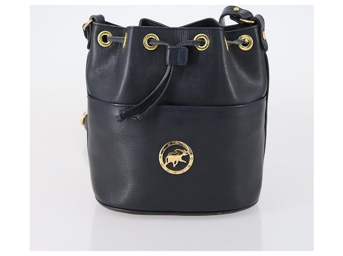 Chloé Borsa Chloe HUNTING WORLD in pelle 2 pezzi blu navy marrone Auth gh1181 - vista 12